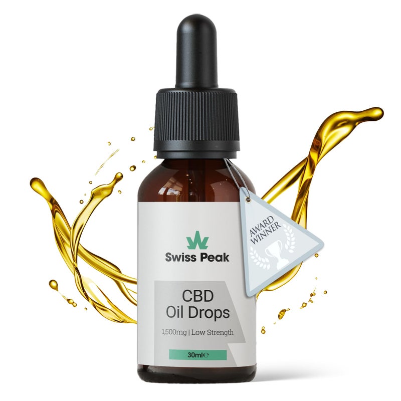 Swiss Peak 1500mg CBD Oil (5% Regular Strength), Premium Quality Hemp Extract, 30ml Bottle, Natural Flavour, Third-Party Tested â€“ Swiss Formulated | UK-Made, Non-GMO, THC-Free